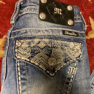 Miss me Aztec print jeans size 26 boot cut